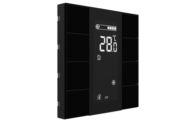 Interra ITR340-1831 iSwitch+ - 8-кнопочный KNX контроллер с ЖК-дисплеем, плексиглас, черный