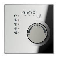 Jung GCR2178 KNX-регулятор с шинным сопряжением и ручкой для установки температуры; полированный хром, цвет: Хром