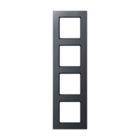 Jung AC 584 BF ANM Рамка 4-ная, вертикальный и горизонтальный монтаж, Лакированный термопласт, A CREATION, матовый антрацит