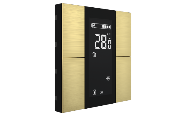 Interra ITR340-1413 iSwitch+ - 4-кнопочный KNX контроллер с ЖК-дисплеем, алюминий, шампань матовый