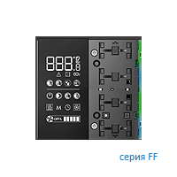 Ekinex EK-EQ2-TP Регулятор температуры с датчиком влажности EQ2, подсветка - синий/зеленый