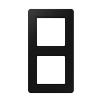 Jung AF 582 BF SWM Рамка 2-ная, вертикальный и горизонтальный монтаж, Лакированный термопласт, ПОТОК, матовый чёрный графит