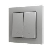 Zennio ZS552PB2SS ZS55. Простая сенсорная кнопка для 1 двоичного входа, 55 x 55 мм, серебристый