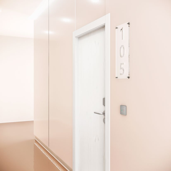 Zennio ZVIT55X2SW Выключатель сенсорный KNX Tecla 55 X2 Sign,  2-кнопочный с иконками DND/MUR,  PC-ABS пластик, цвет: белый