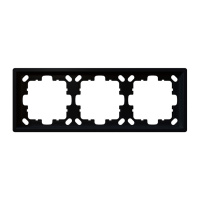 Jasmart Electric FD1003PBM Рамка серия FD 3-постовая, цвет Черный матовый (soft touch), FD1003PBM