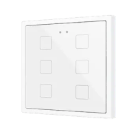Zennio ZVIF70X6W Flat 70х6. PC-ABS Емкостная кнопка 70x70 - 6 кнопок - Белый (рамка ZS70 не входит в комплект)