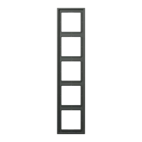 Jung AL 2985 AN Рамка 5-ная, vertical and horizontal installation, aluminium laquered, LS 990, anthracite (aluminium lacquered)