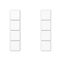 Jung A 504 TSA WW Набор накладок 4 группы, Цвет: Белый