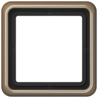 Jung CD 581 GB Рамка 1-ная, вертикальный и горизонтальный монтаж, Анодированный алюминий, CD 500, золотая бронза