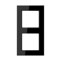 Jung A 5582 BF SW Рамка 2-ная, вертикальный и горизонтальный монтаж, thermoplastic, A 550, чёрный