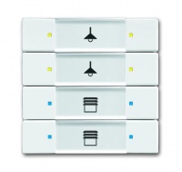ABB 6127/02-84-500 Сенсор 4/8-клавишный, альпийский белый, цвет: Белый, оттенок: Альпийский