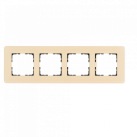 Jasmart Electric G1004GT-RM Стеклянная матовая закругленная рамка 4 пост , цвет тауп, G1004GT-RM