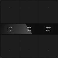 GVS CHPBD-06/36.1.11 Клавишный выключатель с дисплеем, 6 клавиш, черный, антиблик