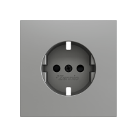 Zennio ZS70CSCSS ZS70, Крышка для розетки Schuko без винтов 70x70 мм, Серебристый