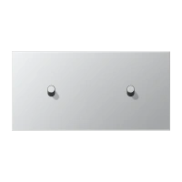 Jung AL 12-200 R 0 Центральная плата с тумблером «цилиндр», два одиночных тумблера, горизонтальный монтаж, Серия LS 1912, алюминий