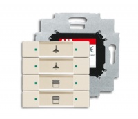 ABB 6127/01-82-500 Сенсор 4-клавишный с коплером в комплекте, слоновая кость, цвет: Белый, оттенок: Слоновая кость