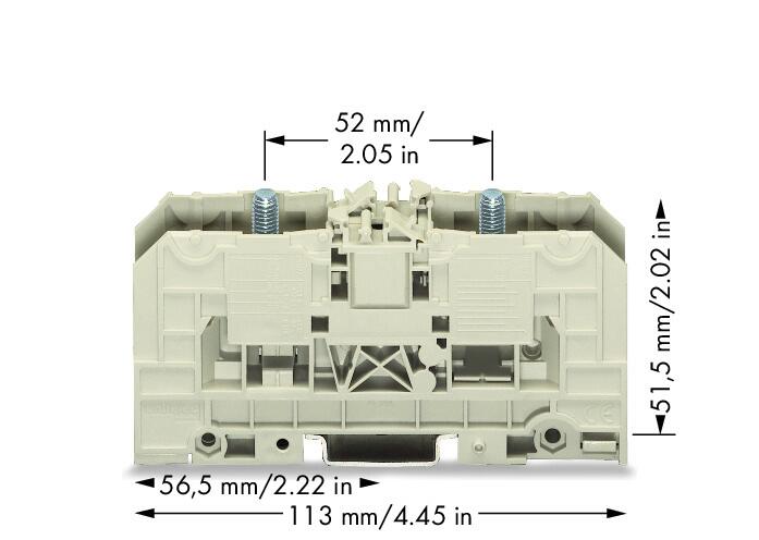 Wago 400-490/490-001 2x болтовая клемма, 2,5 - 35 мм2, M6, 125 A, 1000 V