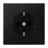 Jung LS 1520 KI SWM SCHUKO®-розетка, 16 A 250 В ~, с дополнительной защитой,, Дюропласт лакированный, Серия LS, матовый чёрный графит