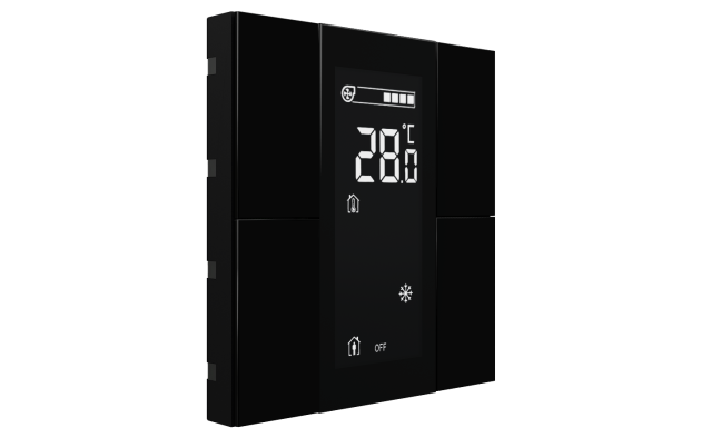 Interra ITR340-1401 iSwitch+ - 4-кнопочный KNX контроллер с ЖК-дисплеем, пластик, черный