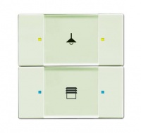 ABB 6126/01-896-500 Сенсор 2-клавишный в комплекте с коплером, chaley-white, цвет: Белый, оттенок: Chaley