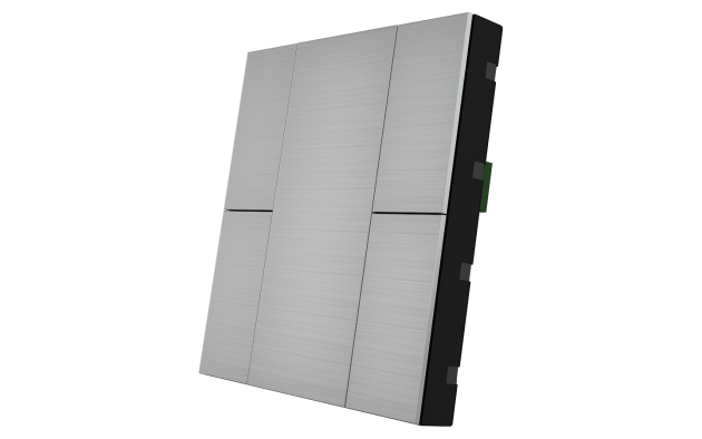 Interra ITR340-0410 iSwitch+ - 4-кнопочный KNX выключатель, алюминий, натуральный алюминий матовый