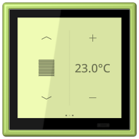 Jung LC 459 D1 S221 KNX комнатный контроллер LS TOUCH, Цвет: Зеленый, оттенок: Светлый