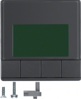 Berker 75860026 Информационные дисплеи, Q.1/Q.3, антрацитовый, бархатный лак, цвет: Антрацит, оттенок: Бархатный лак