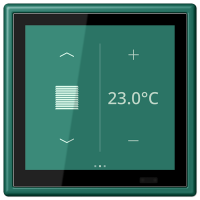 Jung LC 459 D1 S216 KNX комнатный контроллер LS TOUCH, Цвет: Зеленый, оттенок: Английский