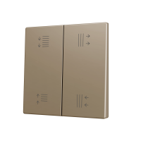 Zennio ZS70CSOFT24CC ZS70, Накладка для кнопки Double KNX Soft 70x70 мм, Наклон вверх и вниз, Шампанское, На заказ