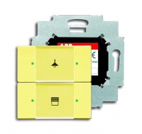 ABB 6126/01-815-500 Сенсор 2-клавишный с коплером в комплекте, сахара, цвет: Коричневый, оттенок: Сахара