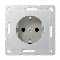 Jung EP1420AL Розетка электрическая с заземлением 16А Eco Profi, алюминий