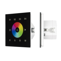 Arlight 037199 INTELLIGENT ARLIGHT Сенсорная панель DALI-901-11-1G-4SC-RGBW-DT8-IN Black (BUS/230V) (IARL, IP20 Пластик, 3 года)