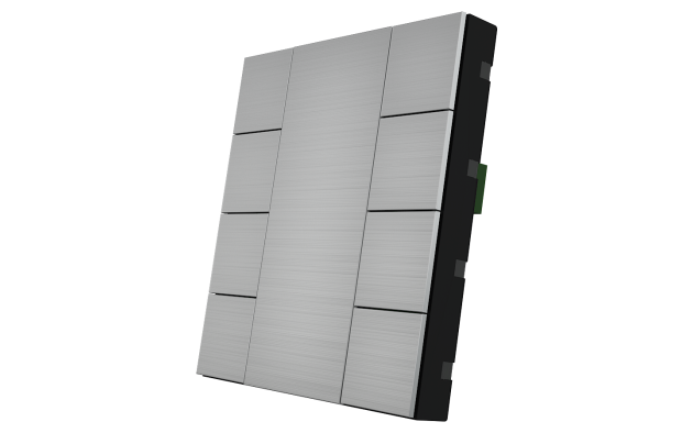 Interra ITR340-0810 iSwitch+ - 8-кнопочный KNX выключатель, алюминий, натуральный алюминий матовый