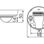 B.E.G. 92565 Потолочный датчик присутствия PD2-M-1C, цвет: Белый матовый, похожий RAL9010