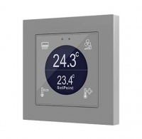 Zennio ZVI-F55D Flat 55 Display / Выключатель KNX сенсорный с дисплеем (стандарт рамки 55x55мм), цвет: Серебряный