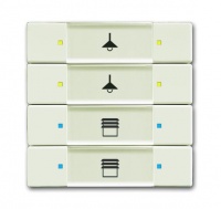 ABB 6127/02-896-500 Сенсор 4/8-клавишный, chaley-white, цвет: Белый, оттенок: Chaley