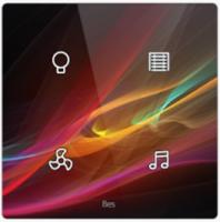 BESKNX PL214200BL/D Cubik-SQ4 Квадратная сенсорная панель, 4 зоны, датчик температуры и влажности, цвет: Чёрный