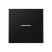 Jung A 590 KO5 SWM Kлавиша с окошком, Дюропласт лакированный, Серия A, матовый чёрный графит