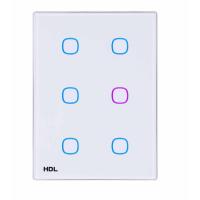 HDL M/TBP6.1-A2-46 6-клавишная сенсорная панель KNX, австралийский/US стандарт (без шинного соединителя HDL-M/PCI.3-A)