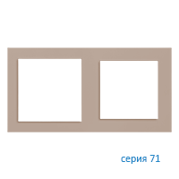 Ekinex EK-P2G-FCO Плата "71", 2 поста (55х55 и 60х60), материал - Fenix NTM, цвет - Коричневый Оттава