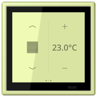 Jung LC 459 D1 S222 KNX комнатный контроллер LS TOUCH, Цвет: Желтый, оттенок: Светлый, зеленый