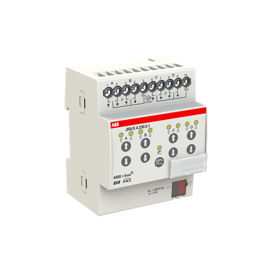 ABB JRA/S 4.230.5.1 JRA/S4.230.5.1 Актуатор жалюзи/рольставнях, дорожный датчик, 4-f, 230 В перем. тока, Man Op, MDRC