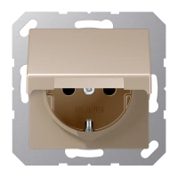 Jung A 1520 BFKIKL CH SCHUKO®-розетка, 16 A 250 В ~, с дополнительной защитой,, hinged lid, thermoplastic lacquered, Серия A, цвет шампанского
