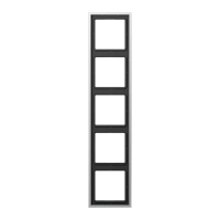 Jung AL 2985 Рамка 5-ная, вертикальный и горизонтальный монтаж, LS 990, алюминий