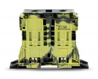 Wago 285-1167/999-950 2-conductor through terminal block, 185 mm², suitable for Ex e II alications, lateral marker slots, with fixing flanges, POWER CAGE CLAMP, 185,00 mm², dark gray-yellow