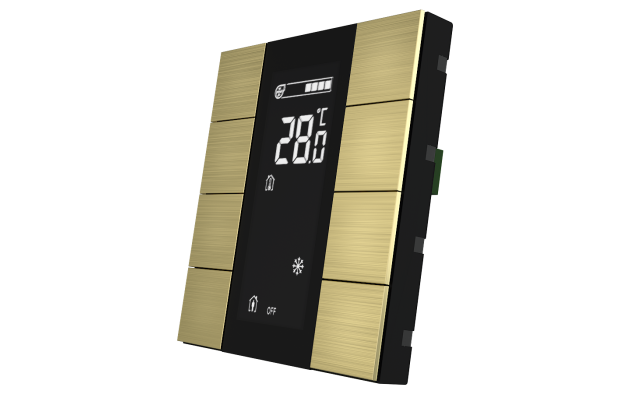 Interra ITR340-1813 iSwitch+ - 8-кнопочный KNX контроллер с ЖК-дисплеем, алюминий, шампань матовый