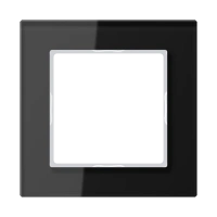 Jung AC 581 GL SW Стеклянная рамка 1-ная, вертикальный и горизонтальный монтаж, Glass, A CREATION, черный (стекло)