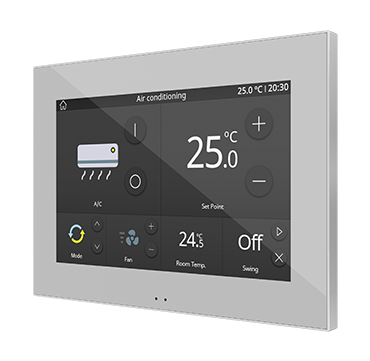 Zennio ZVIZ70V2 Цветная емкостная сенсорная панель с 7-дюймовым дисплеем. Z70 v2