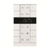 ABB SBC/U10.0.1-884 Регулятор комнатной температуры с датчиками CO2/влажности, 10-клавишный, белый бархат, цвет: Белый, оттенок: Бархат