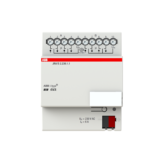 ABB JRA/S 2.230.1.1 JRA/S2.230.1.1 Привод для жалюзи/рольставней, 2-канальный, 230 В перем. тока, MDRC